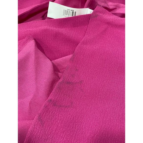 Dress the Population Iris Slit Crepe Long Gown Dress Bright Fuschia Large - Picture 6 of 8